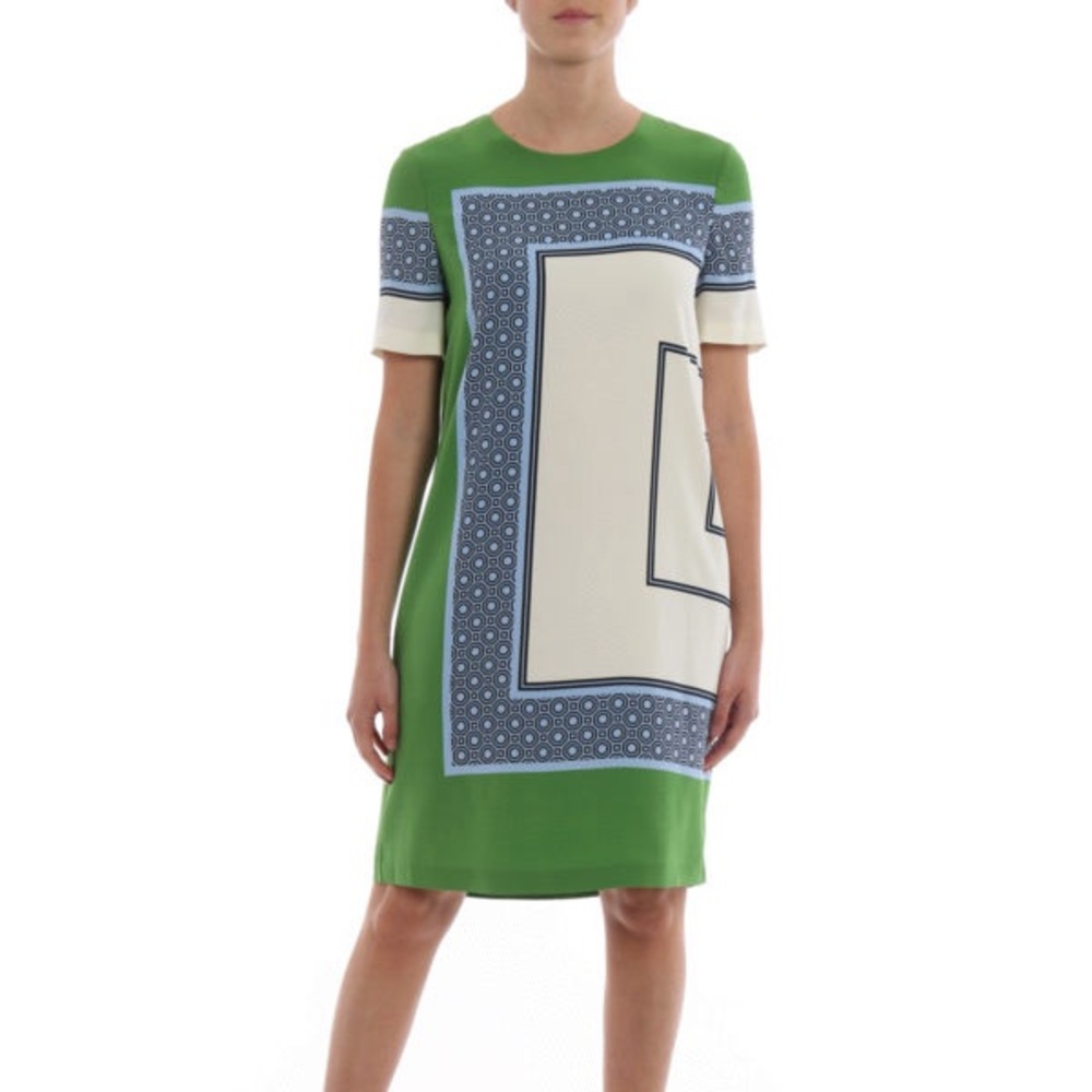 **SOLD** NWT Tory Burch Mallory Silk Color Block Dress $528 Sz 0